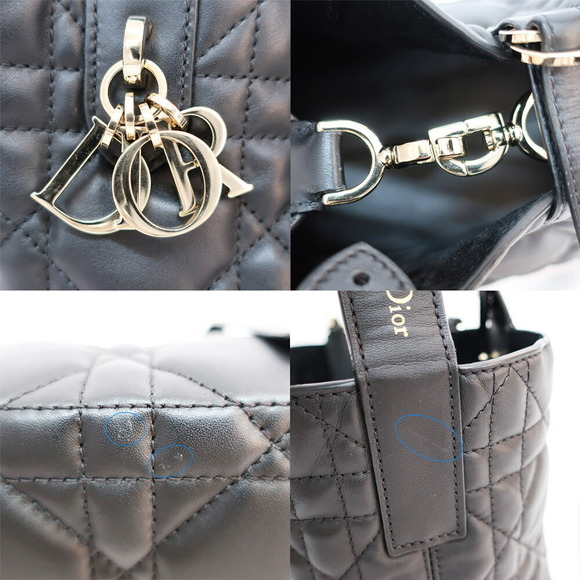 Dior Toujours Small Handbag Macro Cannage Calfskin Black - Picture 6 of 9